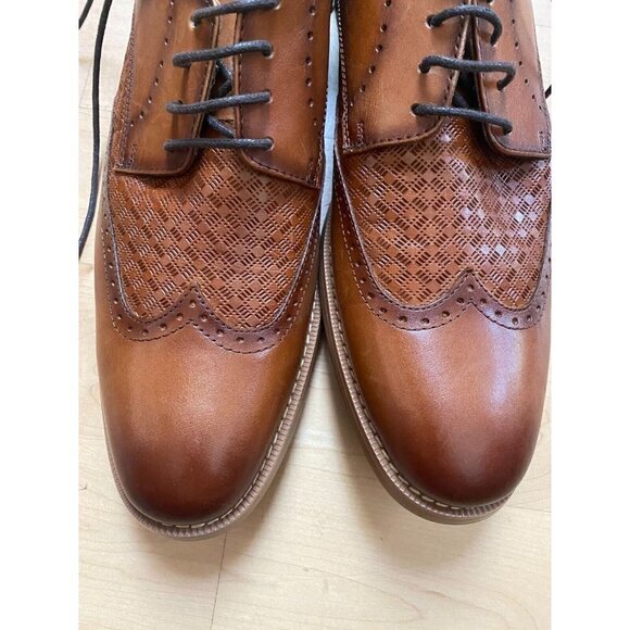 Stacy Adams NEW Men "Fallon" wing tip oxford shoe sz 9 BNWT flaw*missing insole - Picture 3 of 9